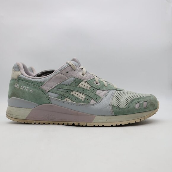 Asics Gel Lyte III OG Green Gray  Men's 11.5 Sneakers Suede Leather 1201A582 - Picture 1 of 8